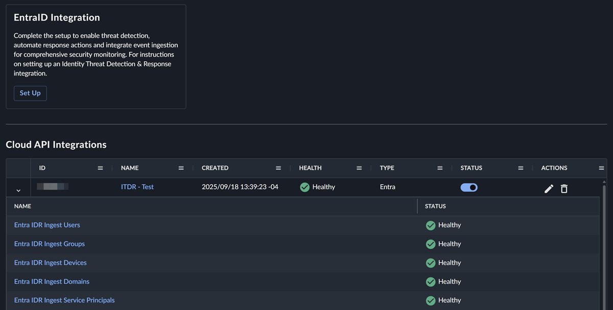 Configuración de identidad.