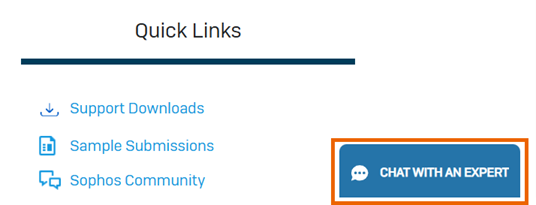 「**Chat with an expert**」(専門家とチャット) タブ。