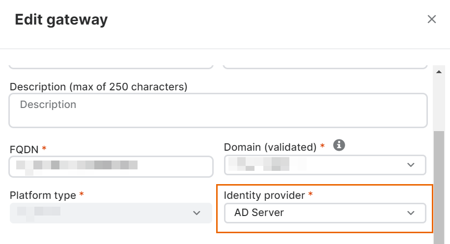 IDP를 게이트웨이에 할당합니다.