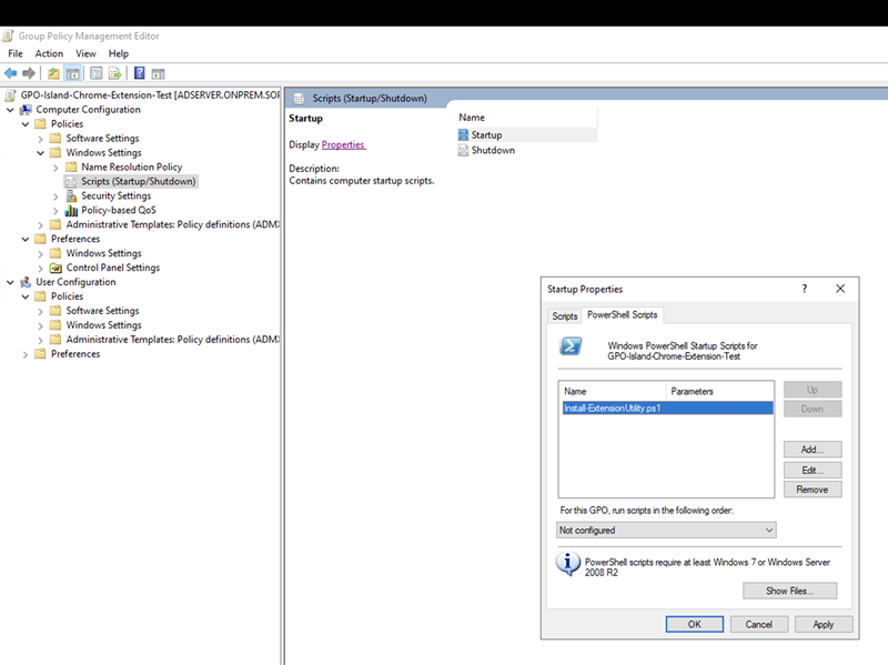 Script PowerShell.