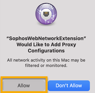 允許 Web 防護充當 Proxy。