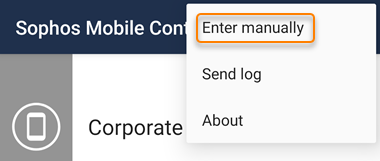 The Enter manually menu entry.