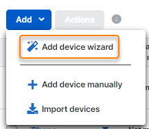 The "Add device wizard" command.
