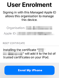 Página de confirmación de inscripción de usuario.