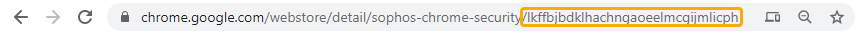 El identificador de las apps y extensiones de Chrome OS forma parte de su URL de Chrome Web Store.
