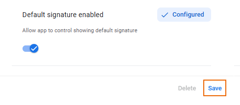 “托管配置”窗口中的保存按钮。