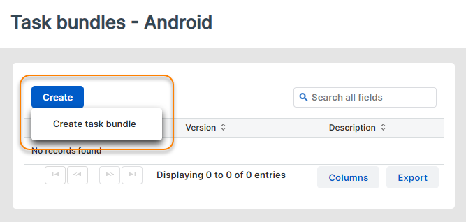 “创建任务包”命令。