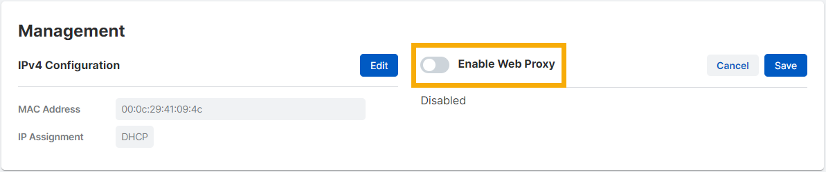 Web-Proxy aktivieren.