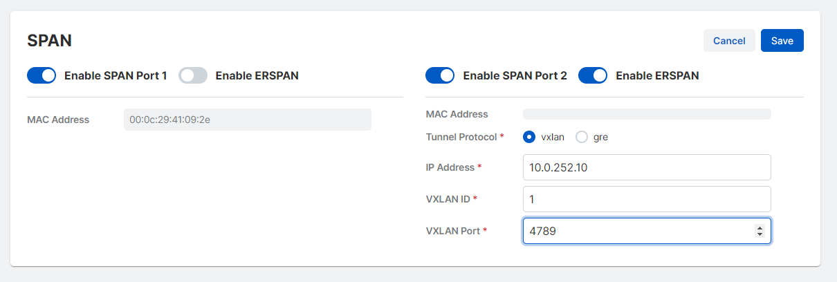 VXLAN 設定。