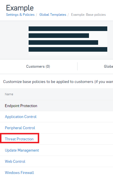 Screenshot shows Endpoint Protection menu.