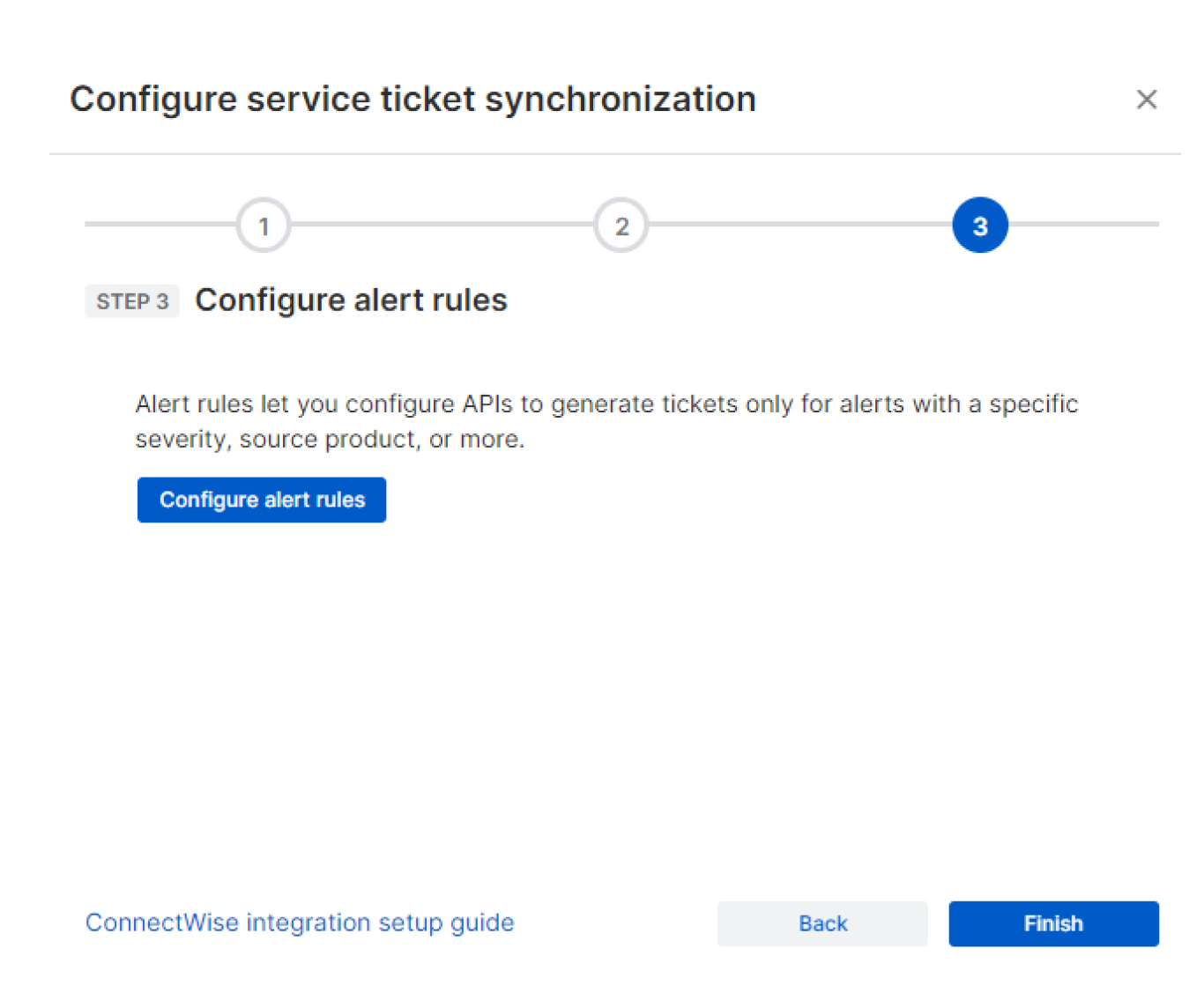 Attivazione della sincronizzazione dei ticket di servizio