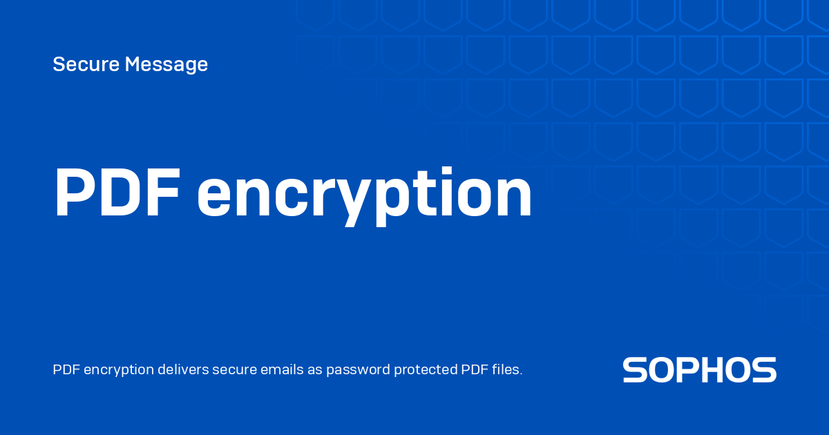 PDF encryption - Secure Message