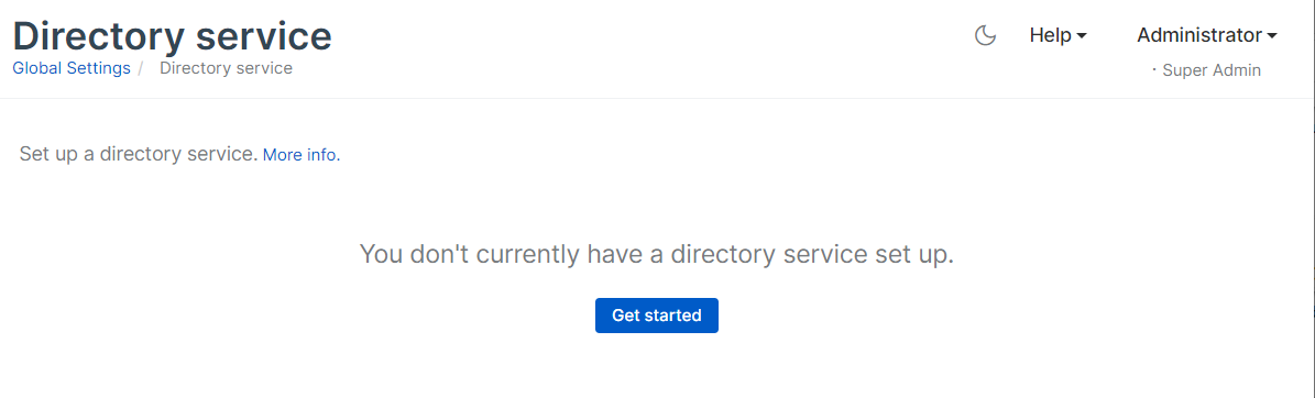 Directory service page.
