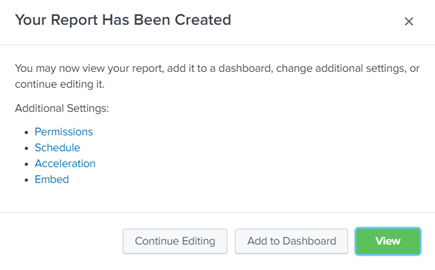 Your report has been created