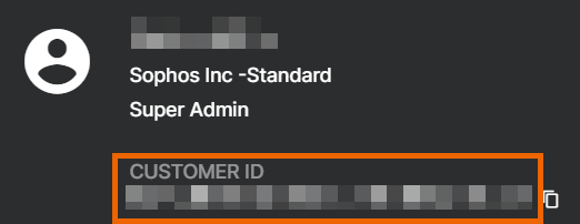 Sophos Central customer ID.
