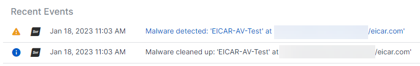 EICAR 検出。