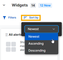 Sort options.