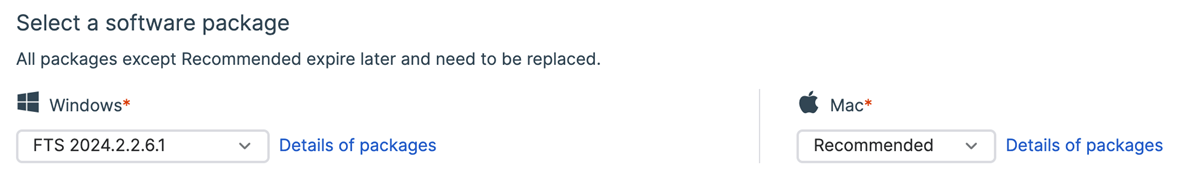 Package selector.