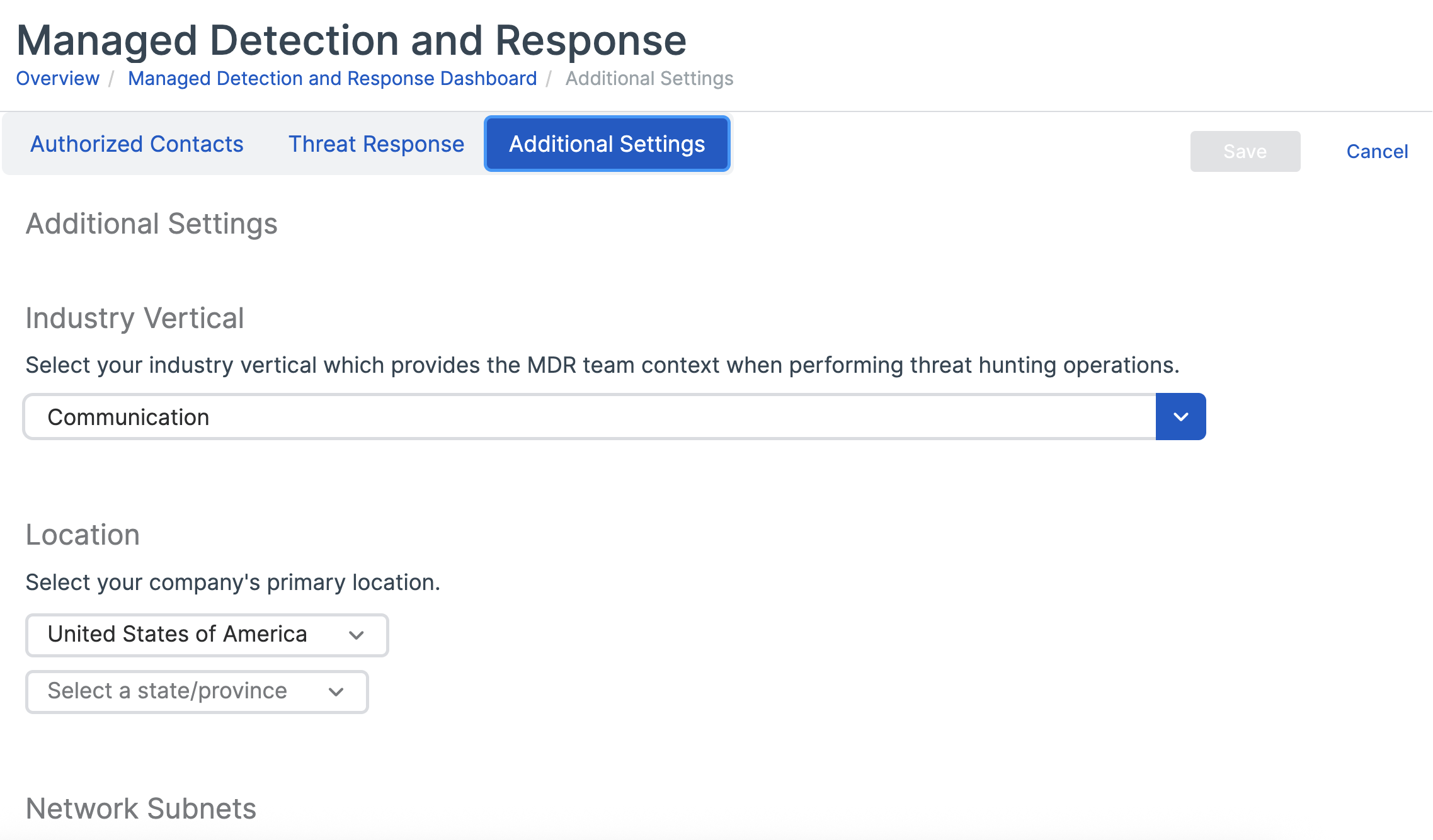 Additional Settings tab.