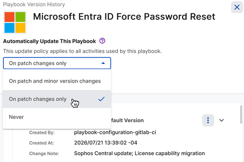 Configure playbook updates.