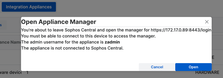 Confirmation dialog.