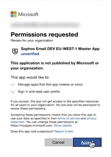 Accept permissions.