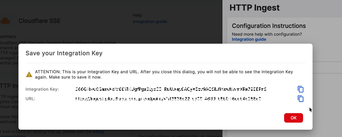 Save your integration key.