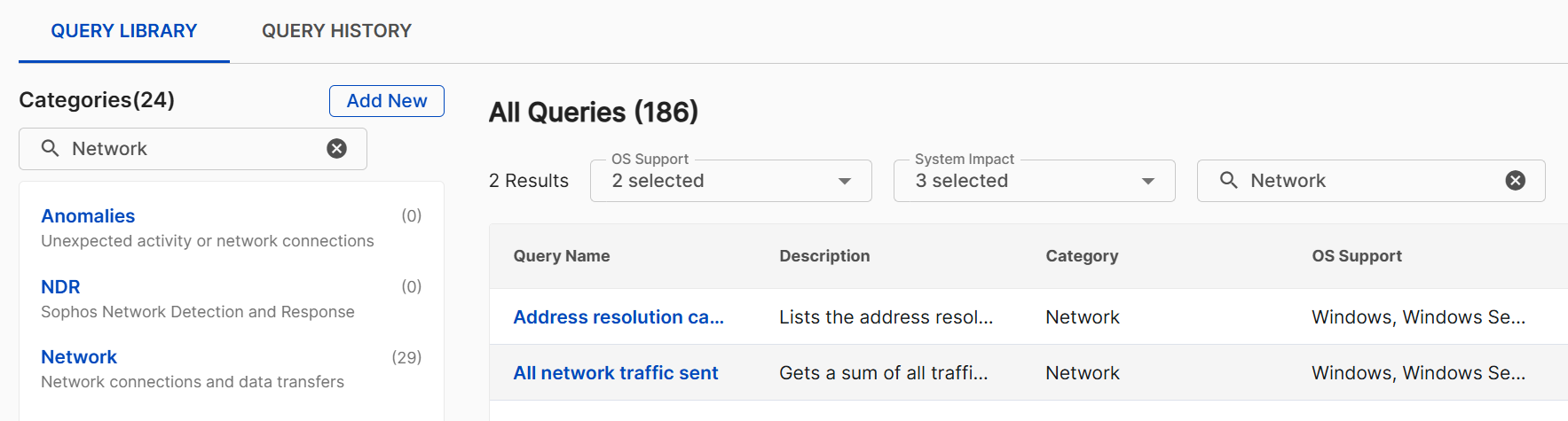 Filter queries.