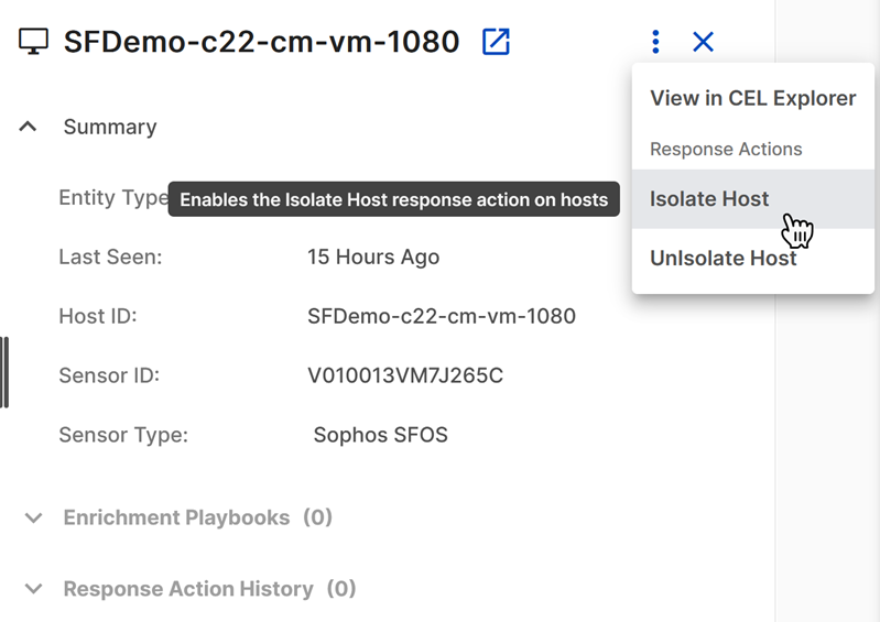 Case entity actions.