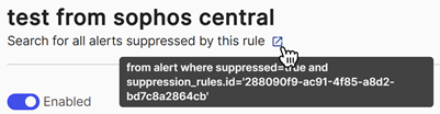 Search for suppression rule detections.