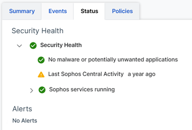 Security health status.