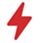 Red lightning bolt.