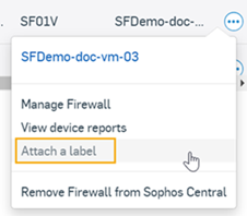 Attach firewall label.