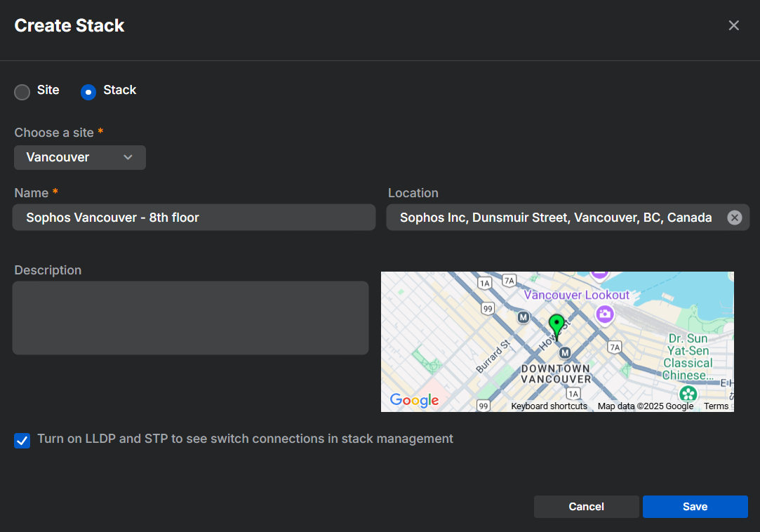 Create stack example.