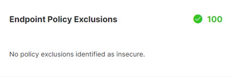 Exclusions check with green checkmark.