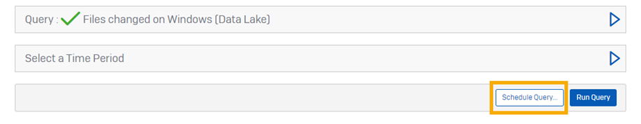 Schedule Query button.