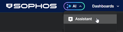 The AI menu with "Assistant" selected.