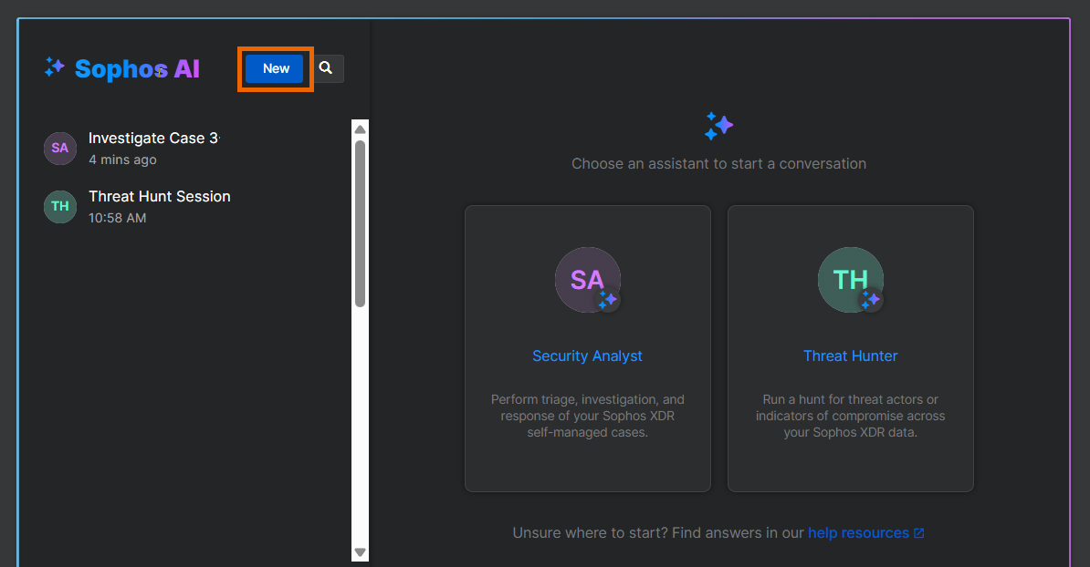 Sophos AI page.