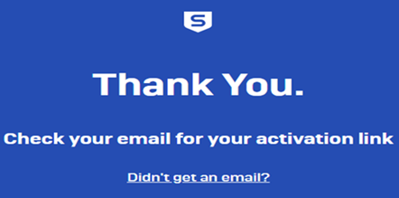 Free trial confirmation page.