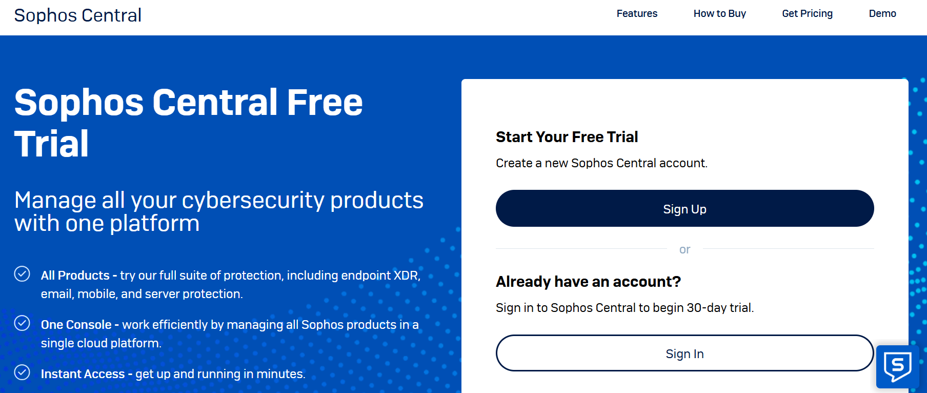 Sign up for free trial.
