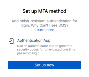 Update MFA authentication.