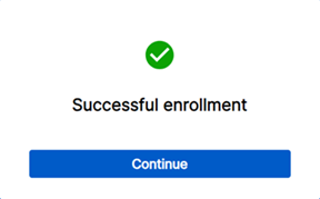 Successful Enrollment.