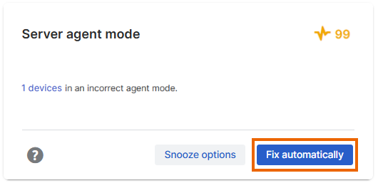 Fix server agent mode automatically.