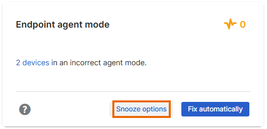 "Snooze options" button.