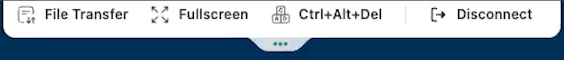 RDP browser menu.