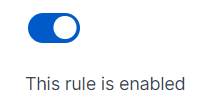 Detection rule enabled.