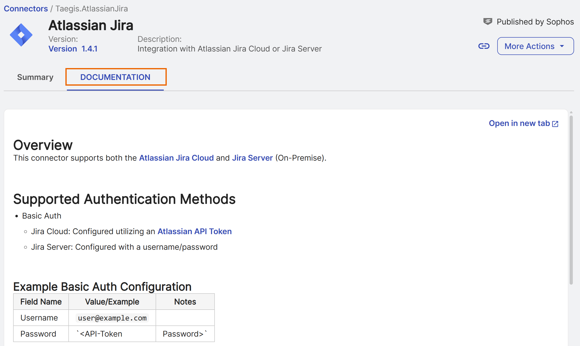 In-app documentation.