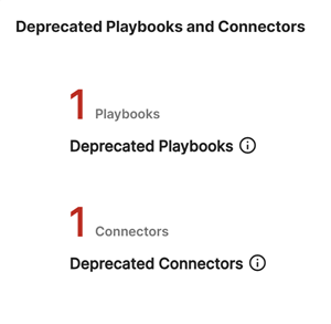 Deprecated Playbooks and Connectors widget.