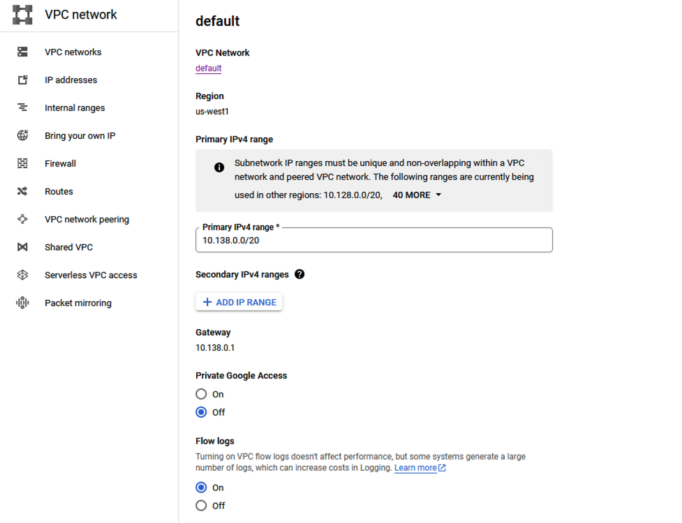 Turn on VPC Flow logs.