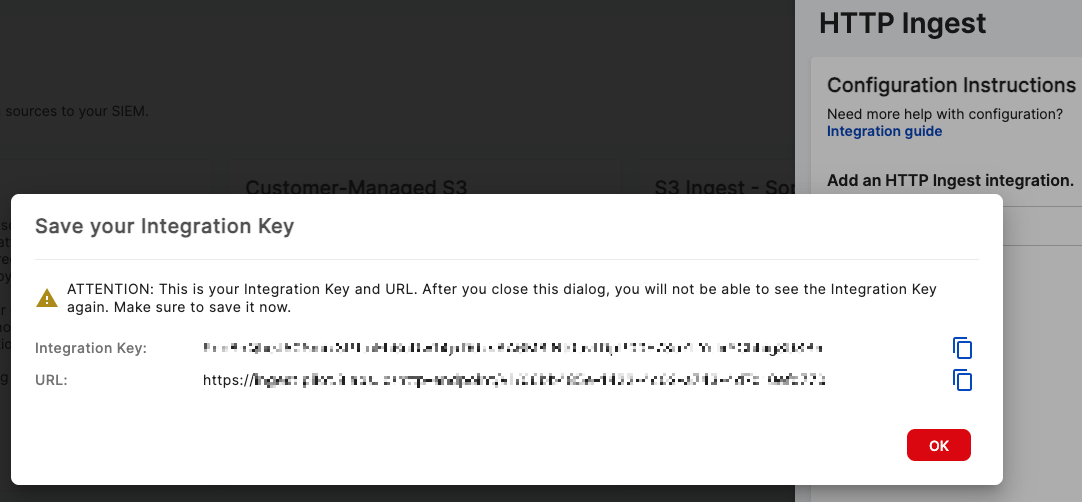 Save your integration key.